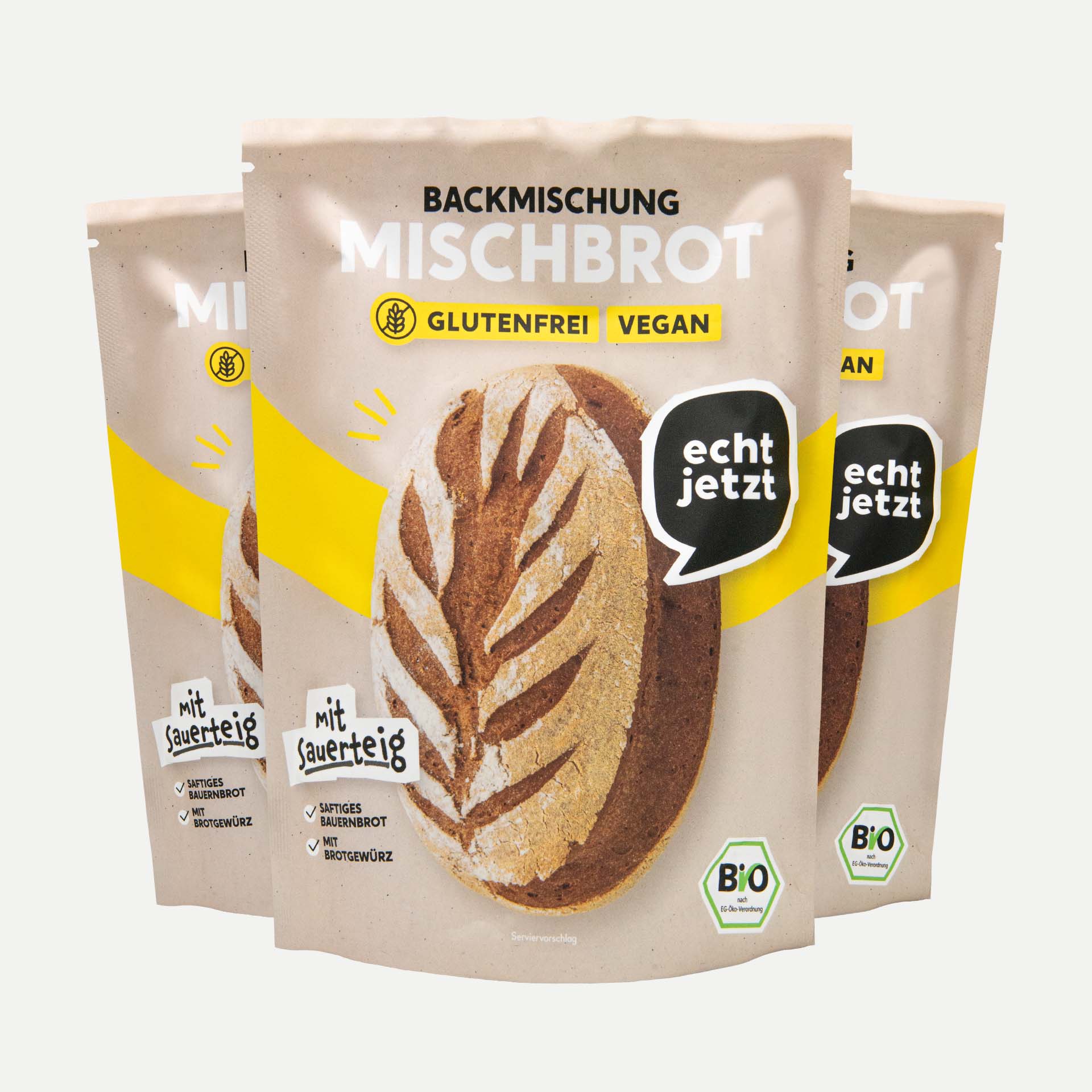 Glutenfreie Brotbackmischung der Marke echt jetzt