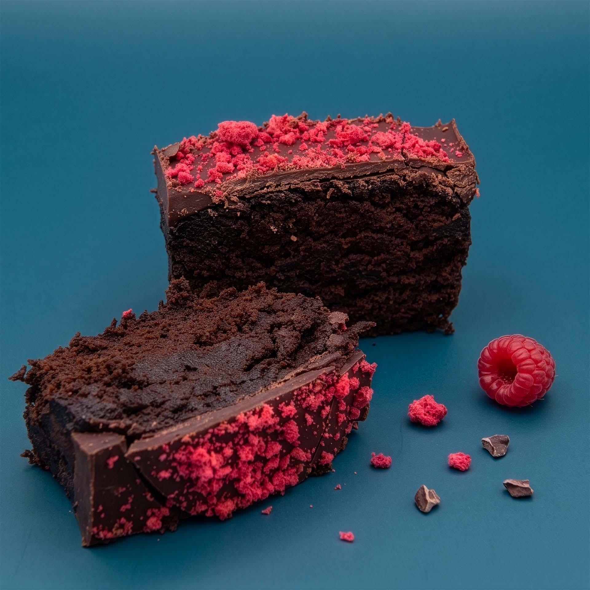 Bio Schokokuchen mit Himbeeren