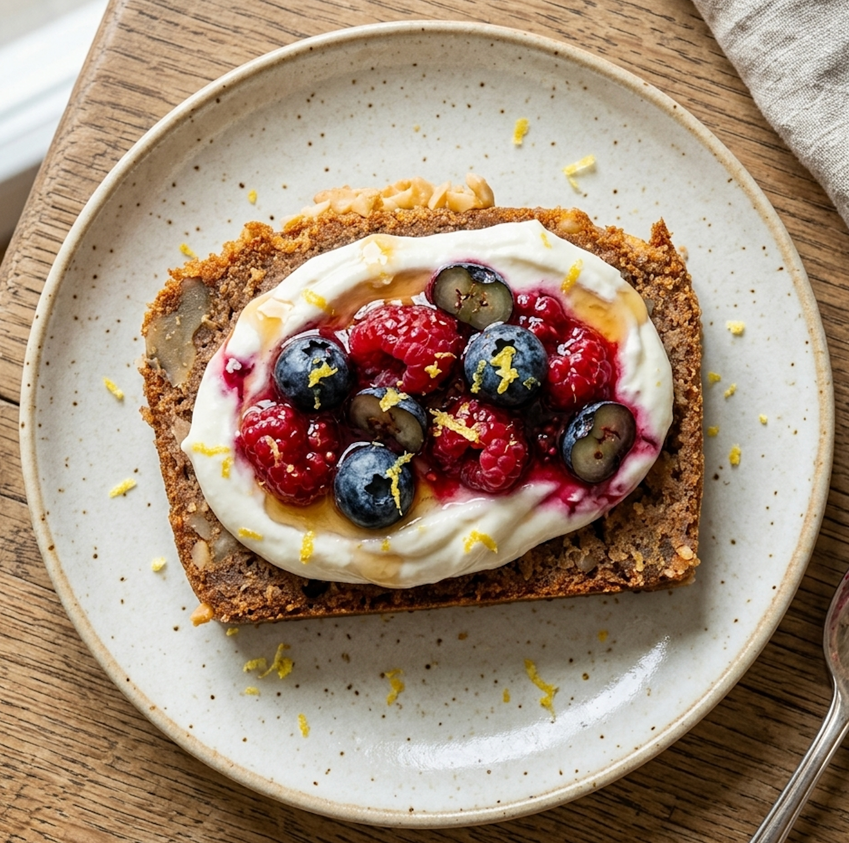 Berry-Cheesecake-Banana Bread Topping! 😋