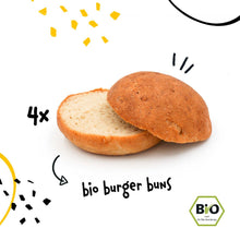 Laden Sie das Bild in den Galerie-Viewer, Glutenfreie Bio Burger Bun 4 Stück - echt jetzt 