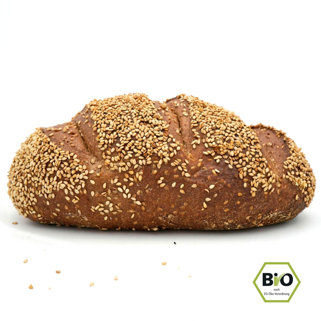 Glutenfreies Sesam-Honig Bio-Brot - echt jetzt 
