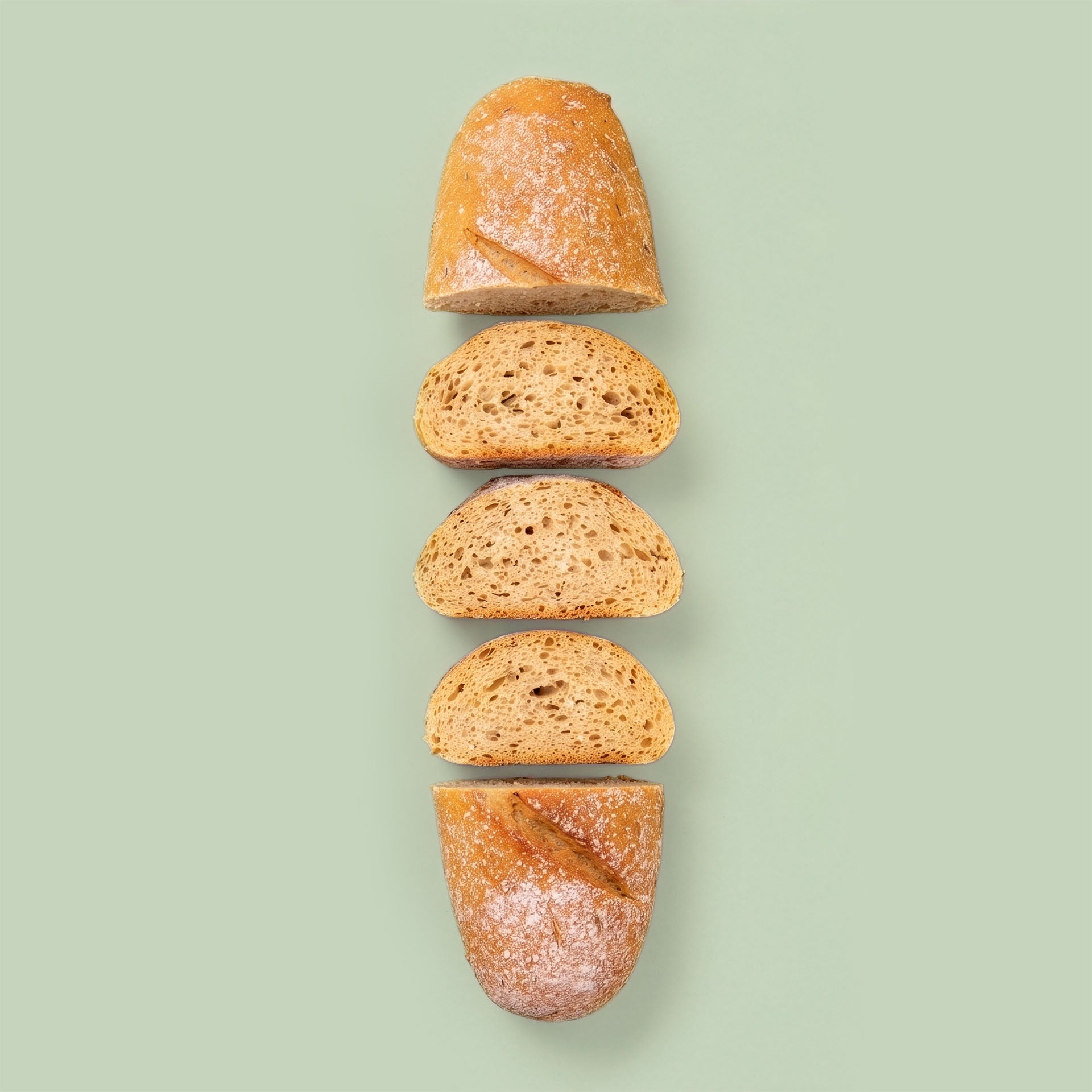 Glutenfreies Baguette mit Rosmarin von der Marke echt jetzt