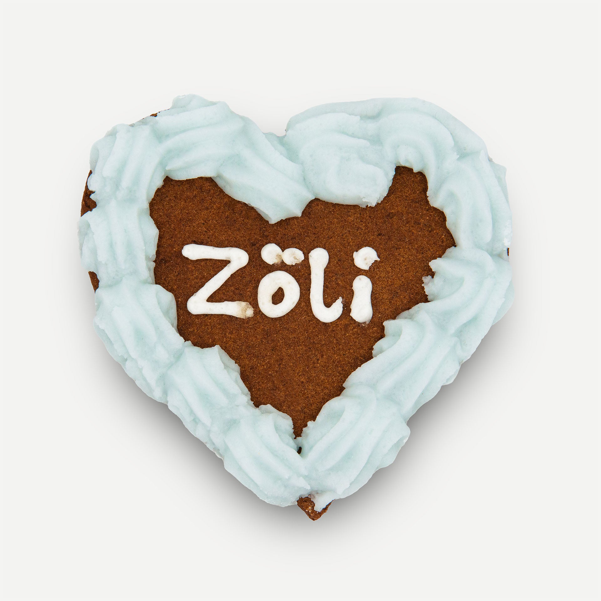 Glutenfreies Lebkuchenherz von echt jetzt mit Aufschrift "Zöli"