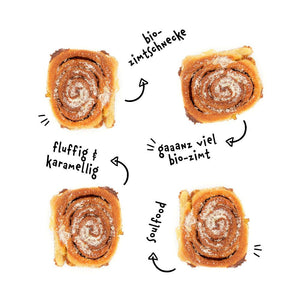 Glutenfreie Bio-Zimtschnecken 4 Stück - echt jetzt