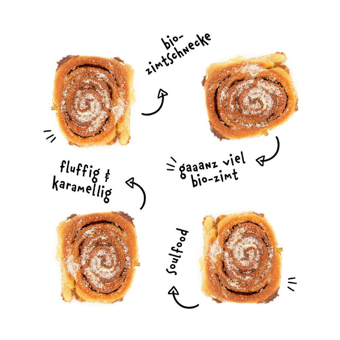 Glutenfreie Bio-Zimtschnecken 4 Stück - echt jetzt