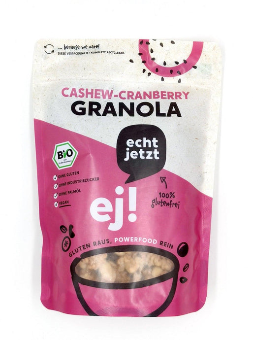 Glutenfreies Bio Cashew-Cranberry Granola - echt jetzt
